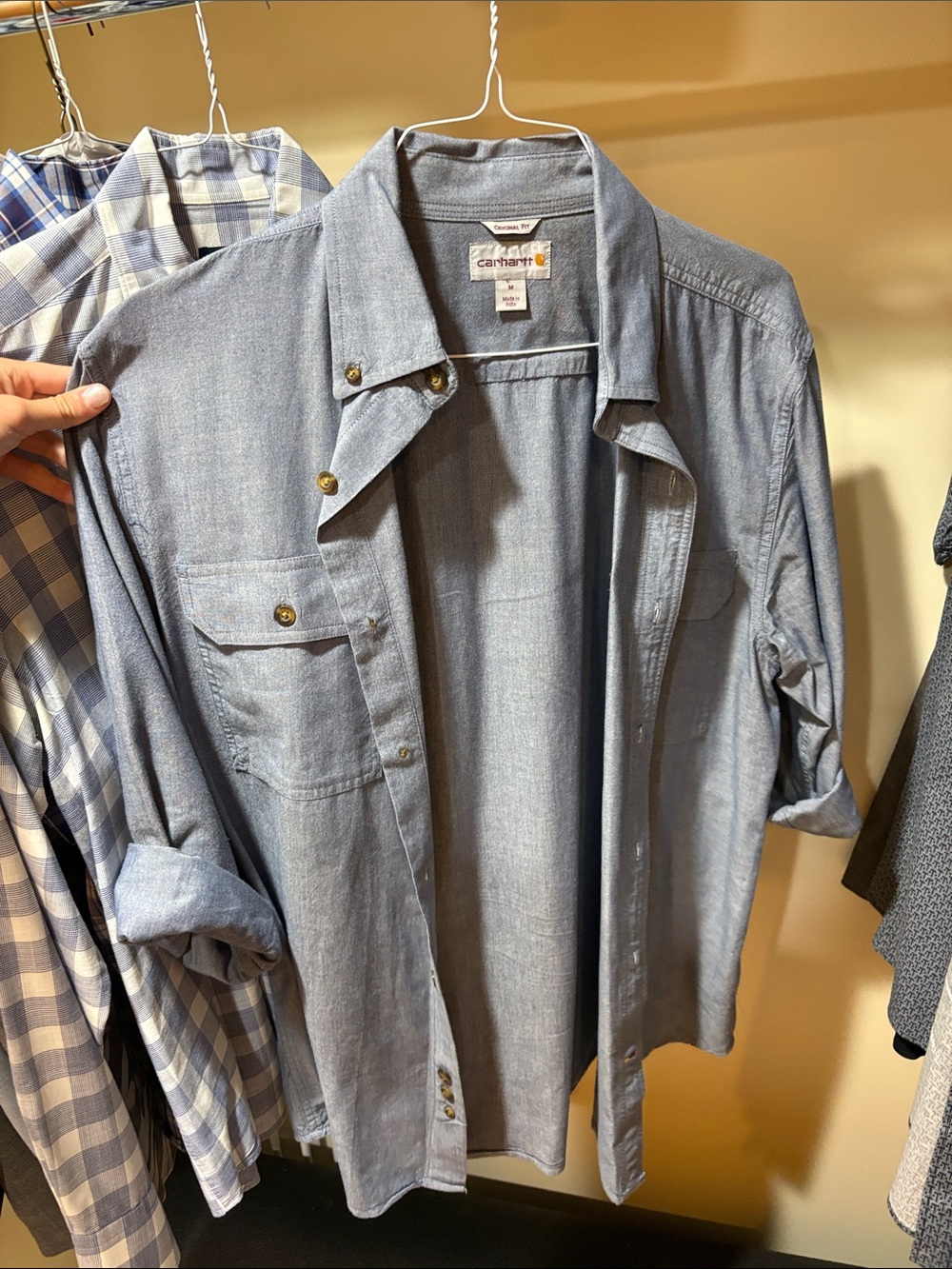 Carhartt Chambray Lightweight Shirt Jacket - Blue